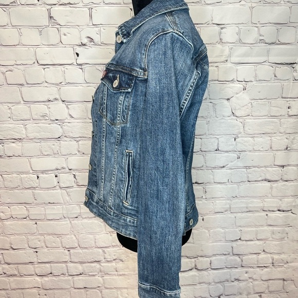 LEVIS DENIM JEAN JACKET MEDUIM TO LIGHT WASH SIZE SMALL - Picture 11 of 12